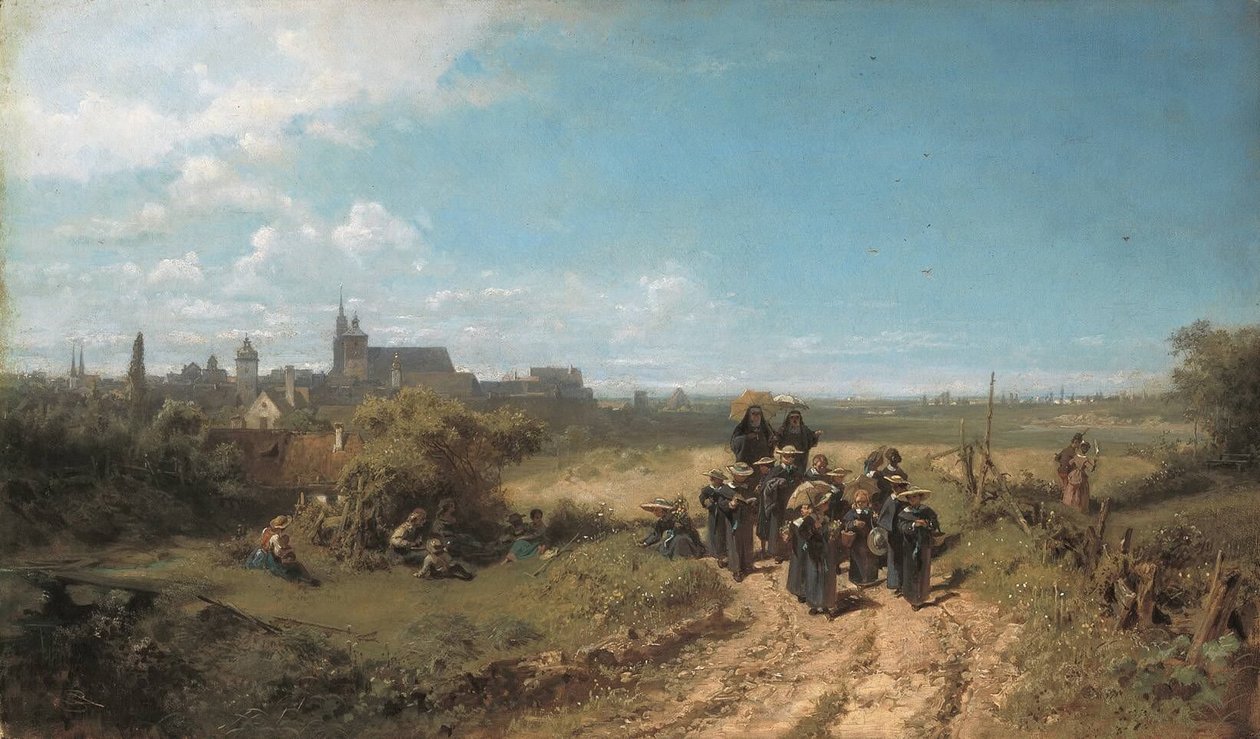 Tur med instituttet av Carl Spitzweg
