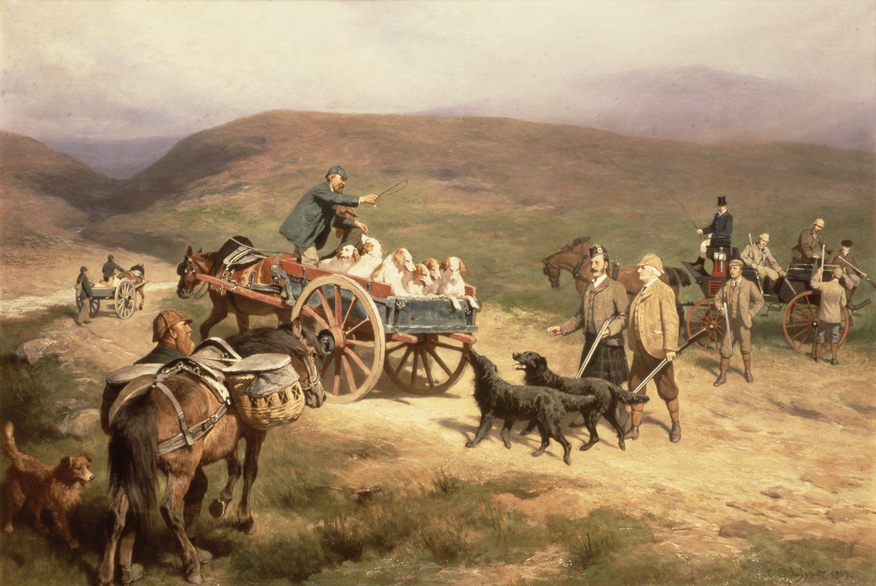 Rypeskyting på Glentanar Estate i Aberdeenshire, 1889 av Carl Suhrlandt