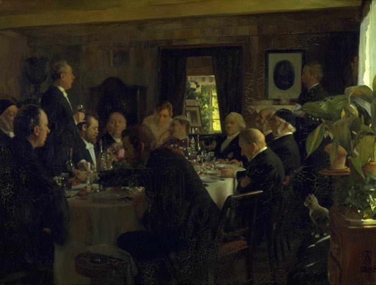 Middag etter bispebesøket av Carl Thomsen