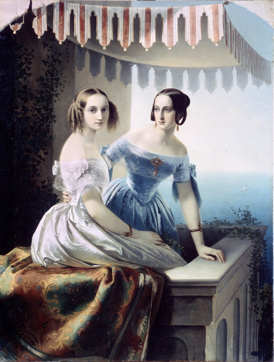 Portrett av storhertuginnene Marie Nikolaievna av Russland (hertuginne av Leuchtenberg av Carl Timoleon von Neff