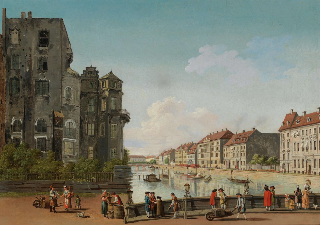 Berlin City Palace ved Spree-elven, 1768. av Carl Traugott Fechhelm