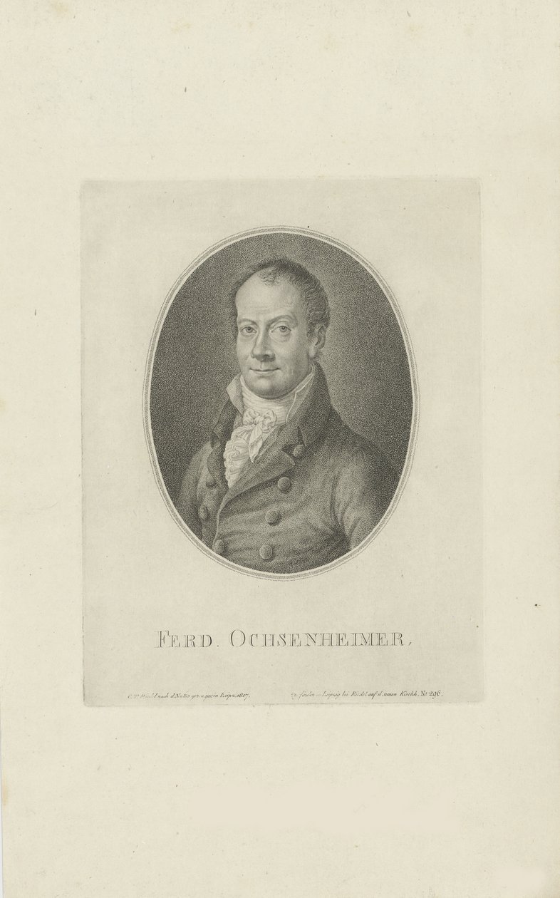 Portrett av Ferdinand Ochsenheimer 1767-1822, 1807. av Carl Traugott Riedel