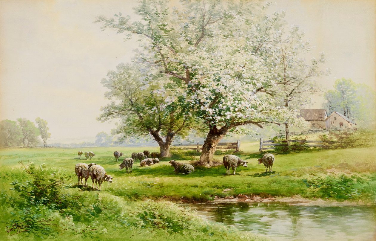 Pastoralt landskap av Carl Weber