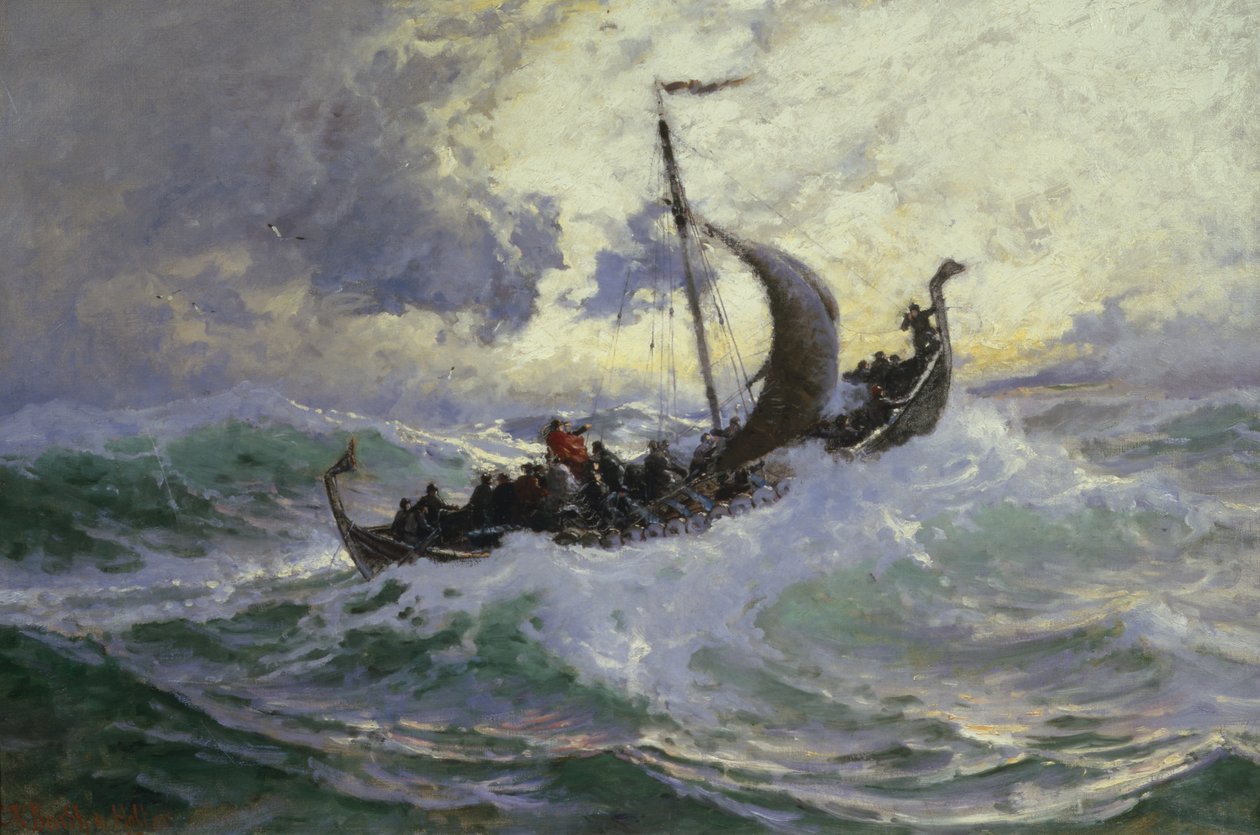 Leif Eriksson oppdager Amerika av Carl Wilhelm Barth