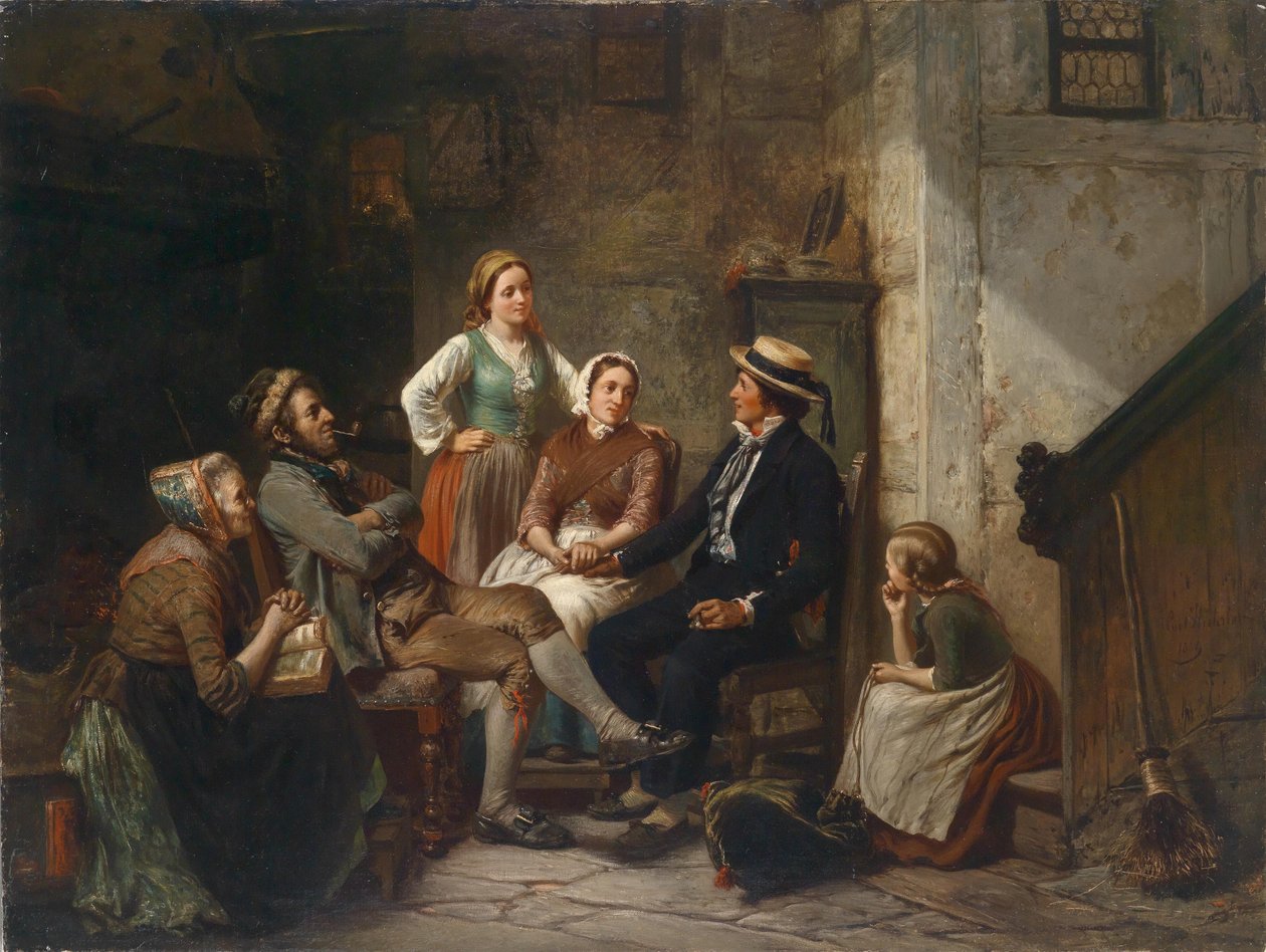 Retur av den unge sjømannen av Carl Wilhelm Huebner