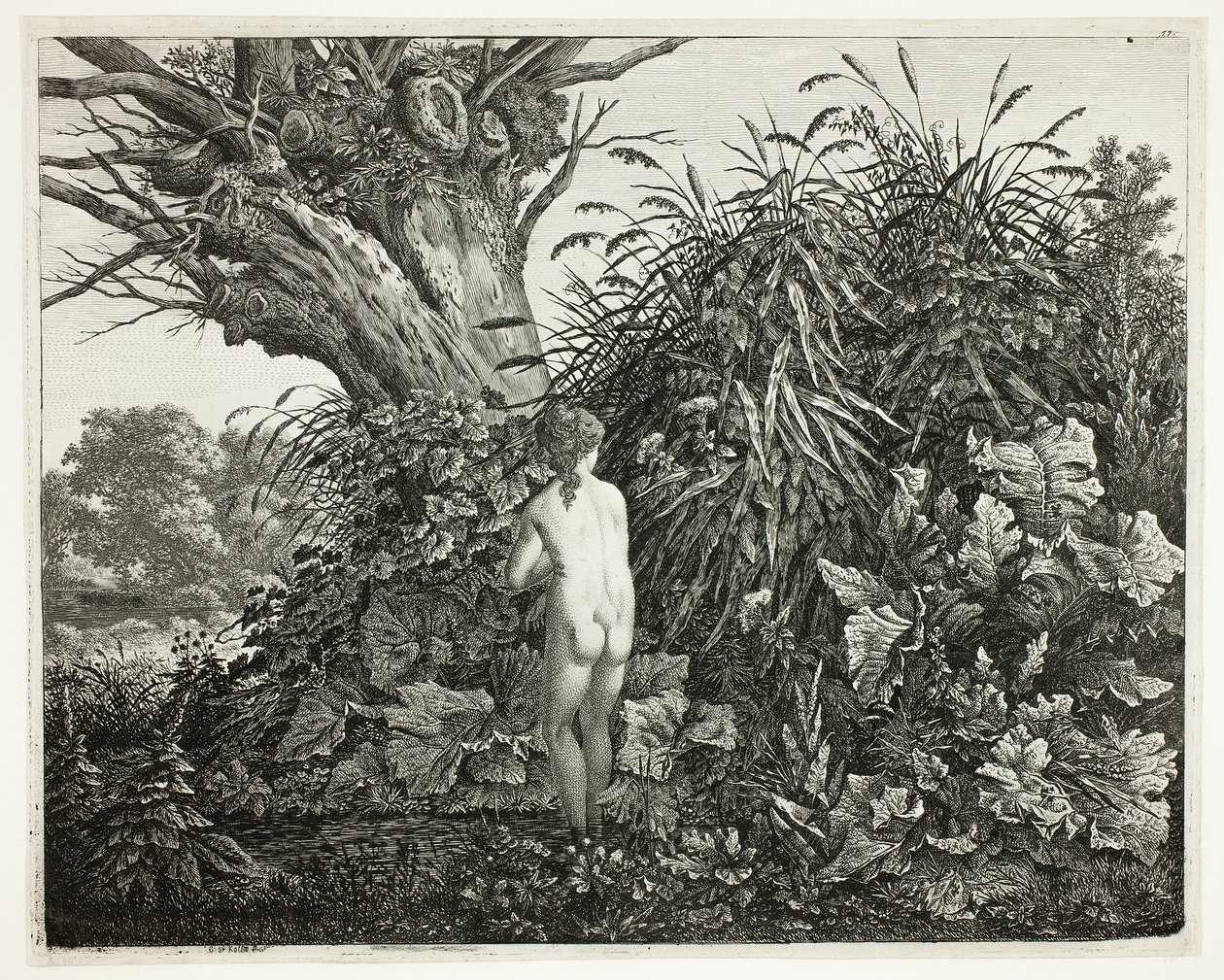 Nymfe i et myrlendt skogsområde av Carl Wilhelm Kolbe, the elder