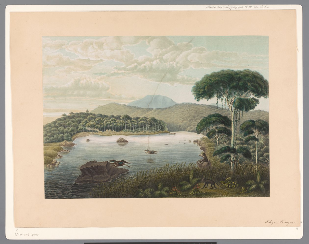 Utsikt over innsjøen Patenggang i Java av Carl Wilhelm Mieling (possibly)