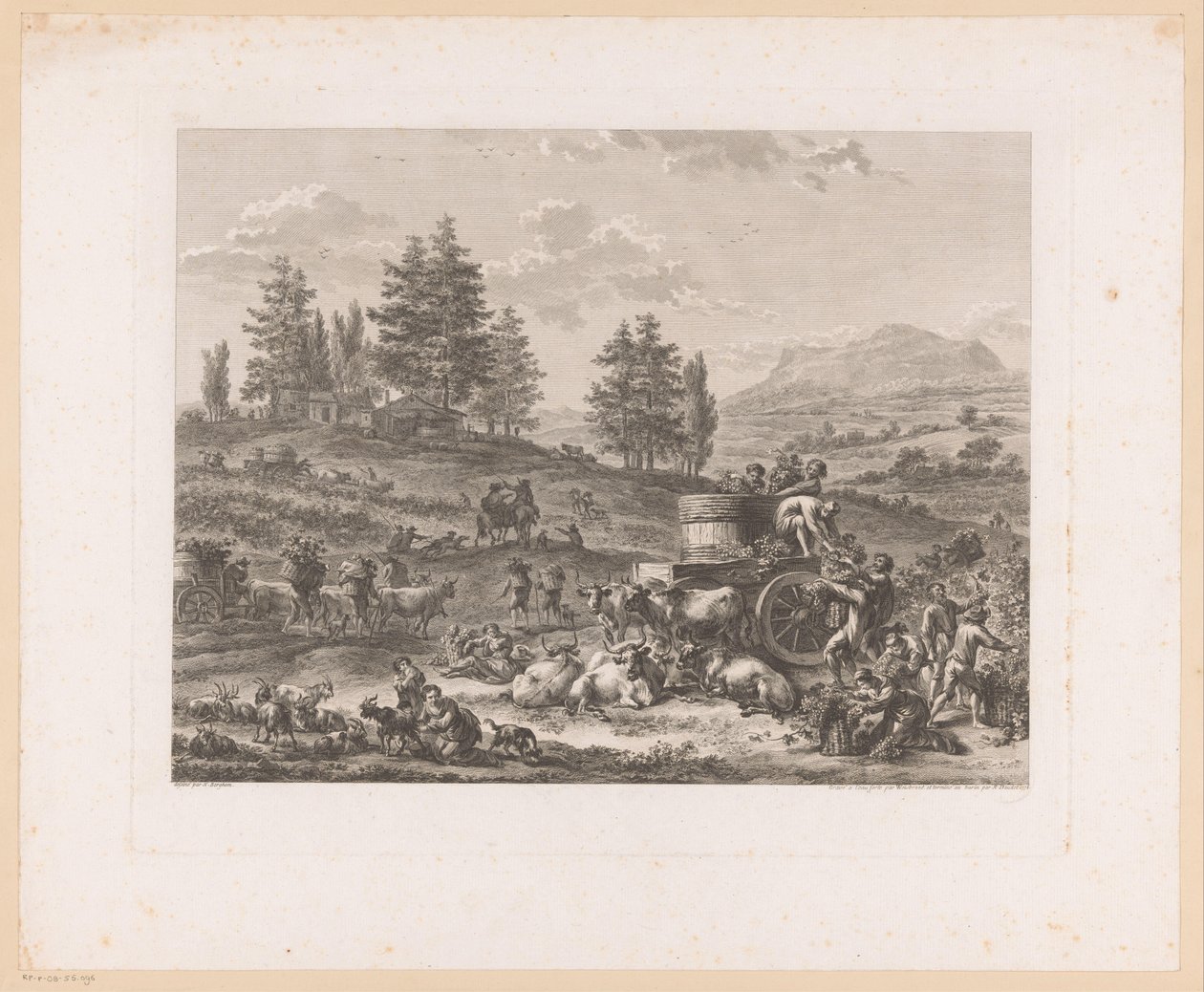 Vintage i et landskap la pleine vendange av Carl Wilhelm Weisbrod