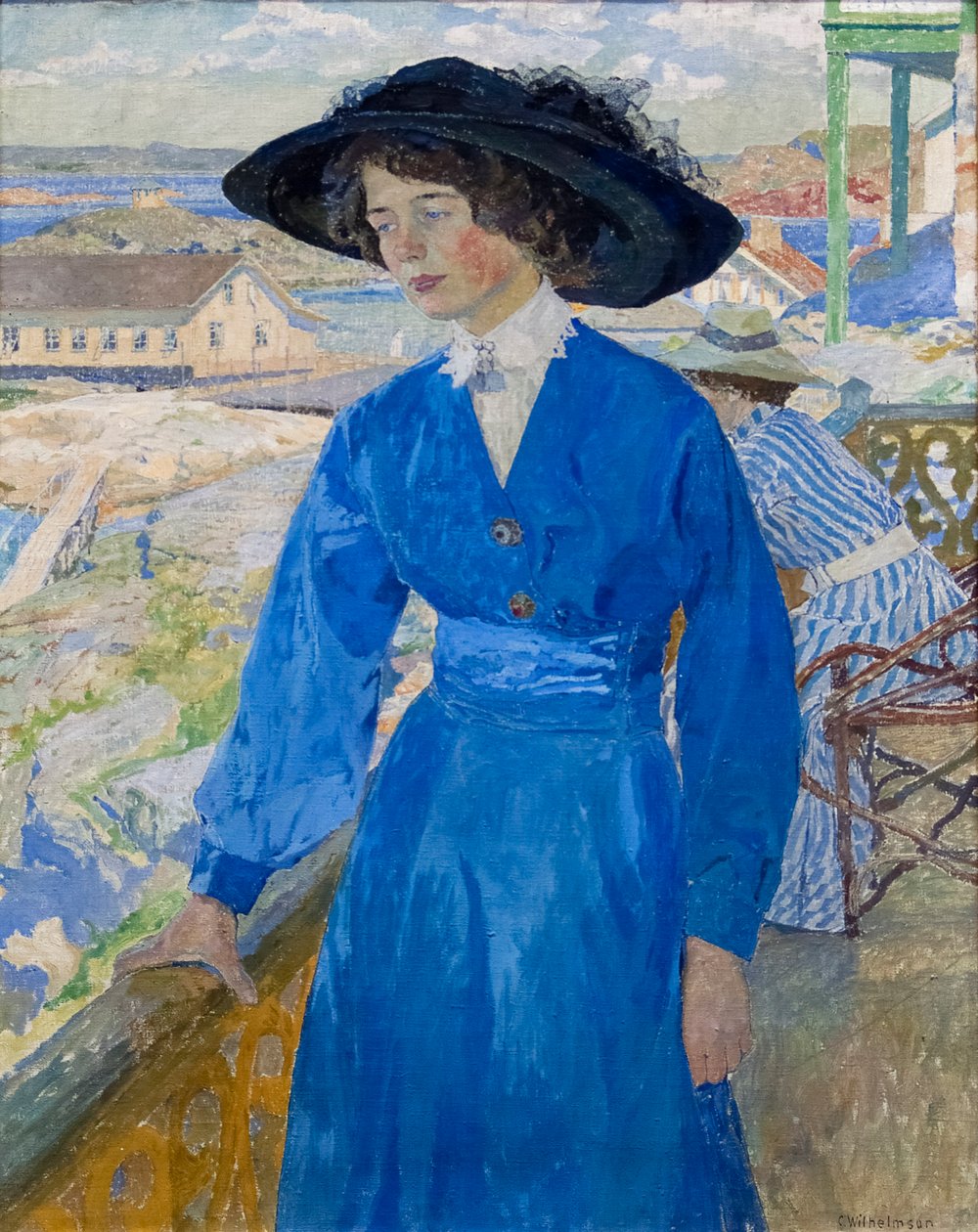 Jente i blått av Carl Wilhelm Wilhelmson