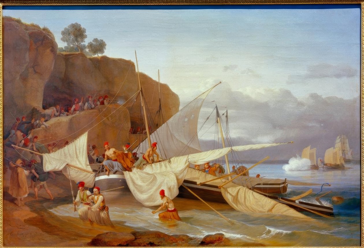 Greske pirater på flukt av Carl Wilhelm von Heideck
