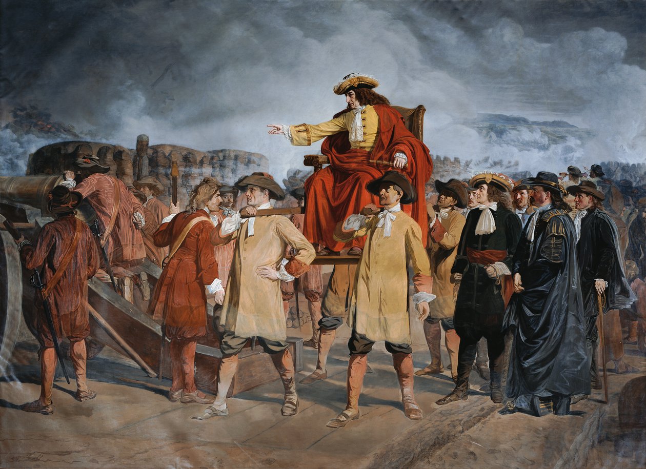 Ernst Rüdiger Graf Starhemberg inspiserer forsvarsarbeidet på Löwelbastei (1683) av Carl Wurzinger