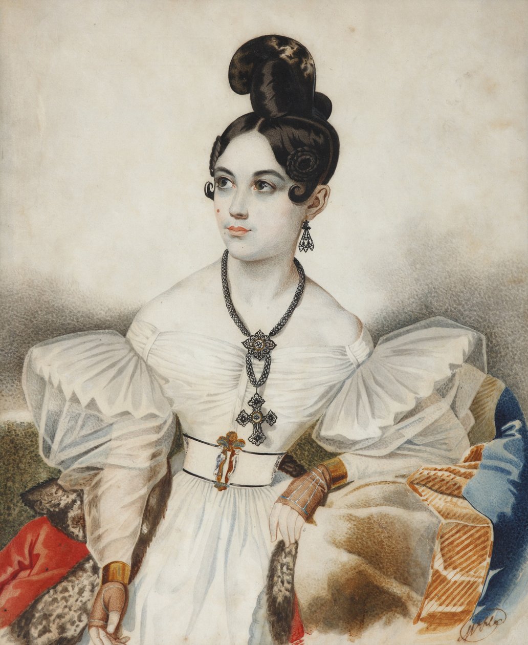 Apollonia Apollinaria Mikhailovna Vielgorskaya 1818-1887, 1830-årene. av Carl von Hampeln