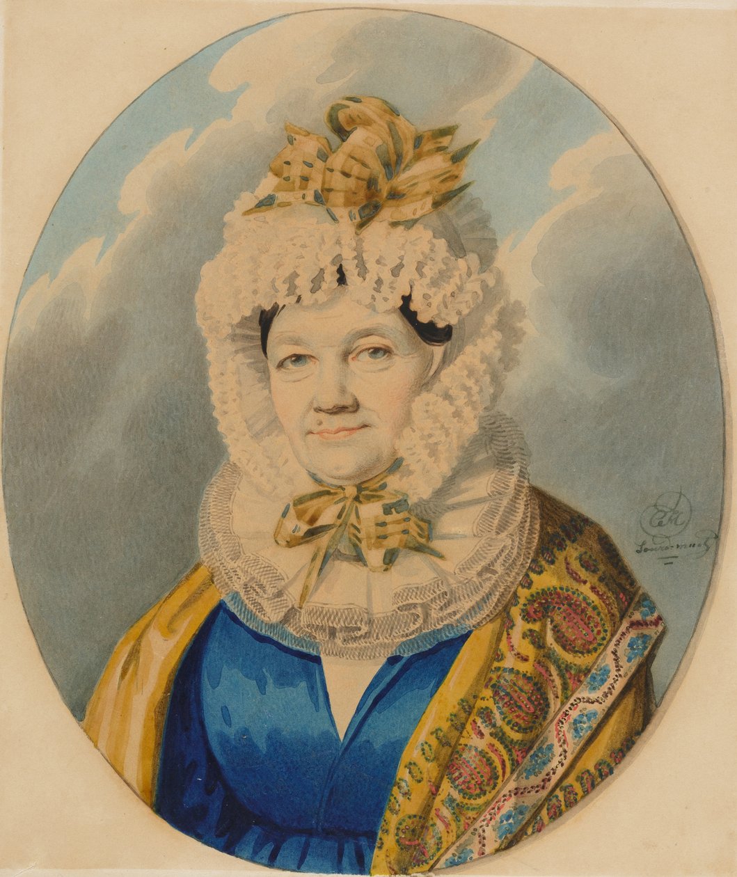 Grevinne Natalia Fyodorovna Gorchakova, tidlig på 1830-tallet. av Carl von Hampeln