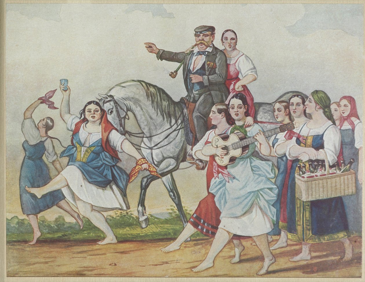 Utleier og hans harem, 1830-1840-årene. av Carl von Hampeln