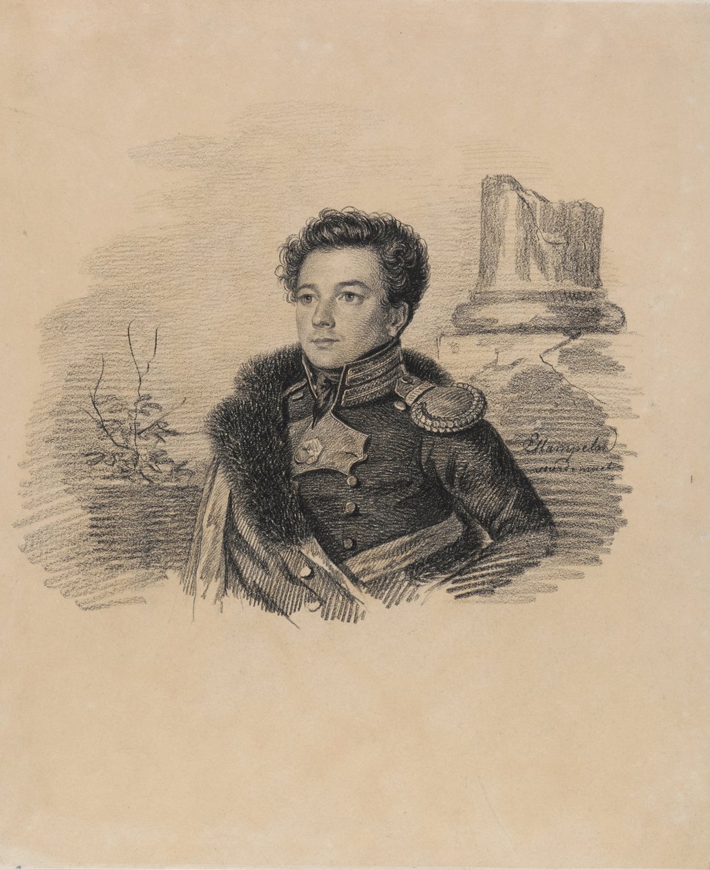 Portrett av A.P. Butovsky, mellom 1817 og 1826. av Carl von Hampeln