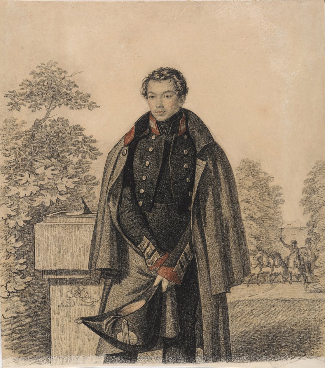 Portrett av A.W. Raevsky, tidlig på 1820-tallet. av Carl von Hampeln