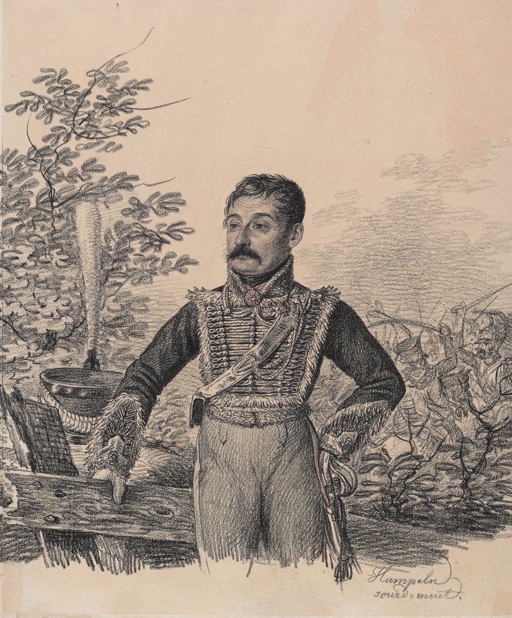 Portrett av Akim Vasilyevich Duvanov, tidlig på 1820-tallet. av Carl von Hampeln