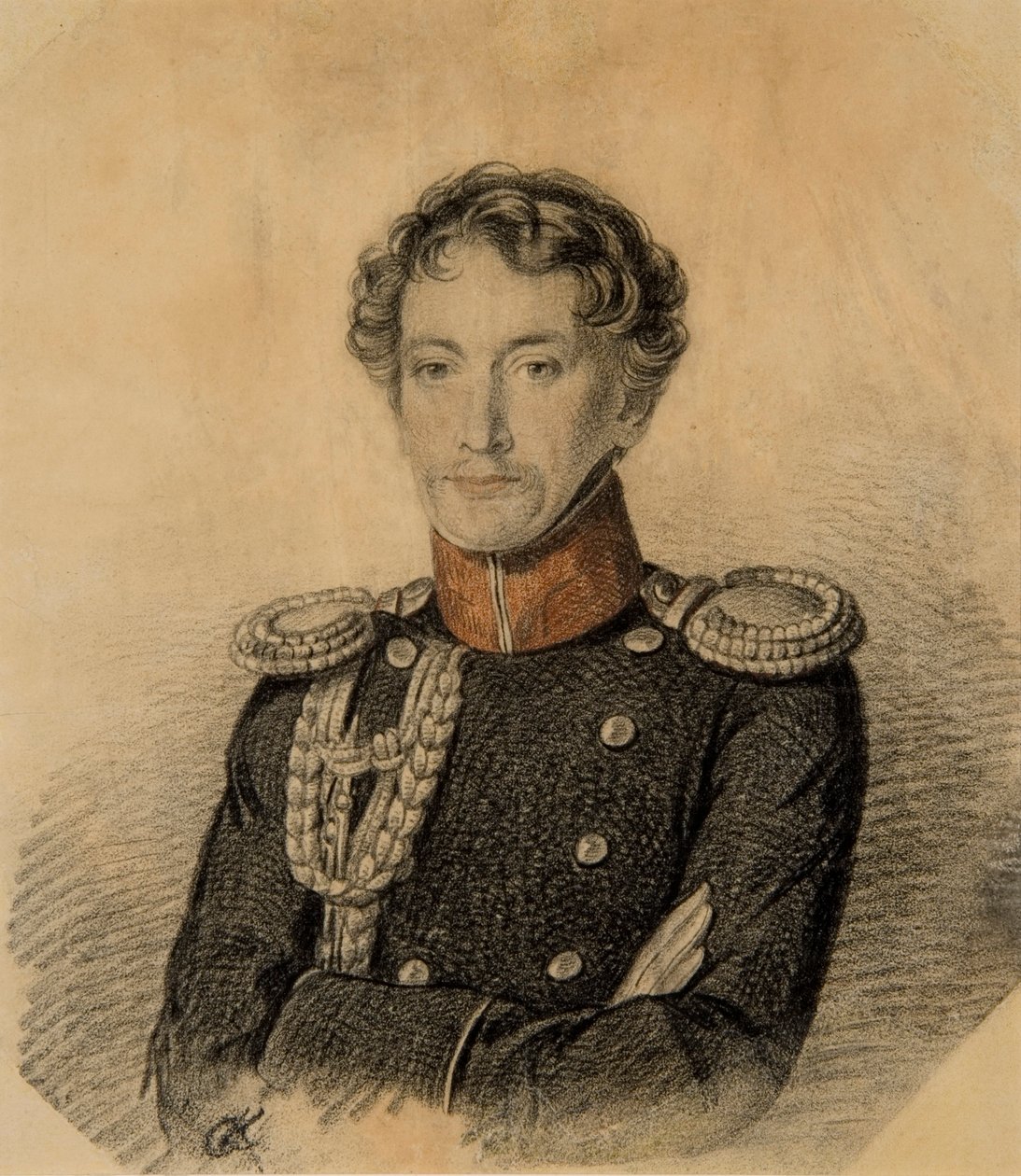 Portrett av Alexander Ivanovich Dmitriev-Mamonov 1787-1836, tidlig på 1820-tallet. av Carl von Hampeln