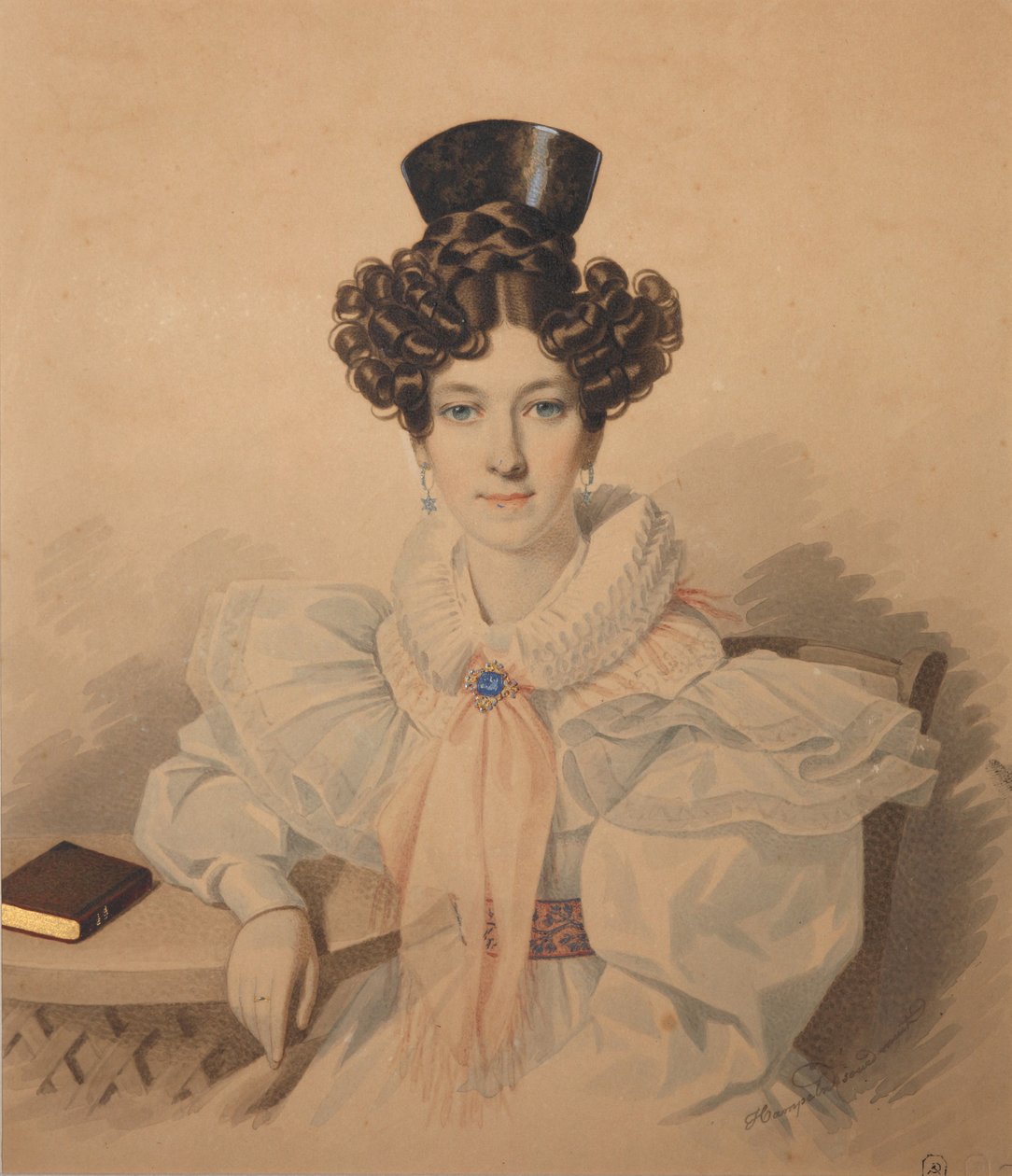 Portrett av Anna Platonovna Plautina 1808-1886, 1830-årene. av Carl von Hampeln