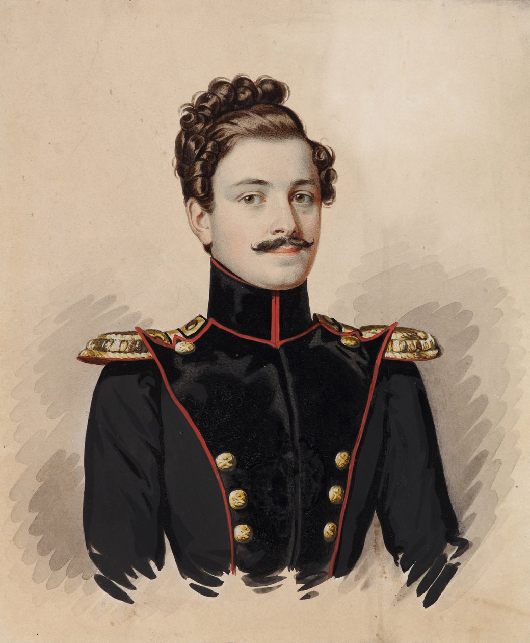 Portrett av Artemy Dmitrievich Raevsky 1814-1853, 1835. av Carl von Hampeln