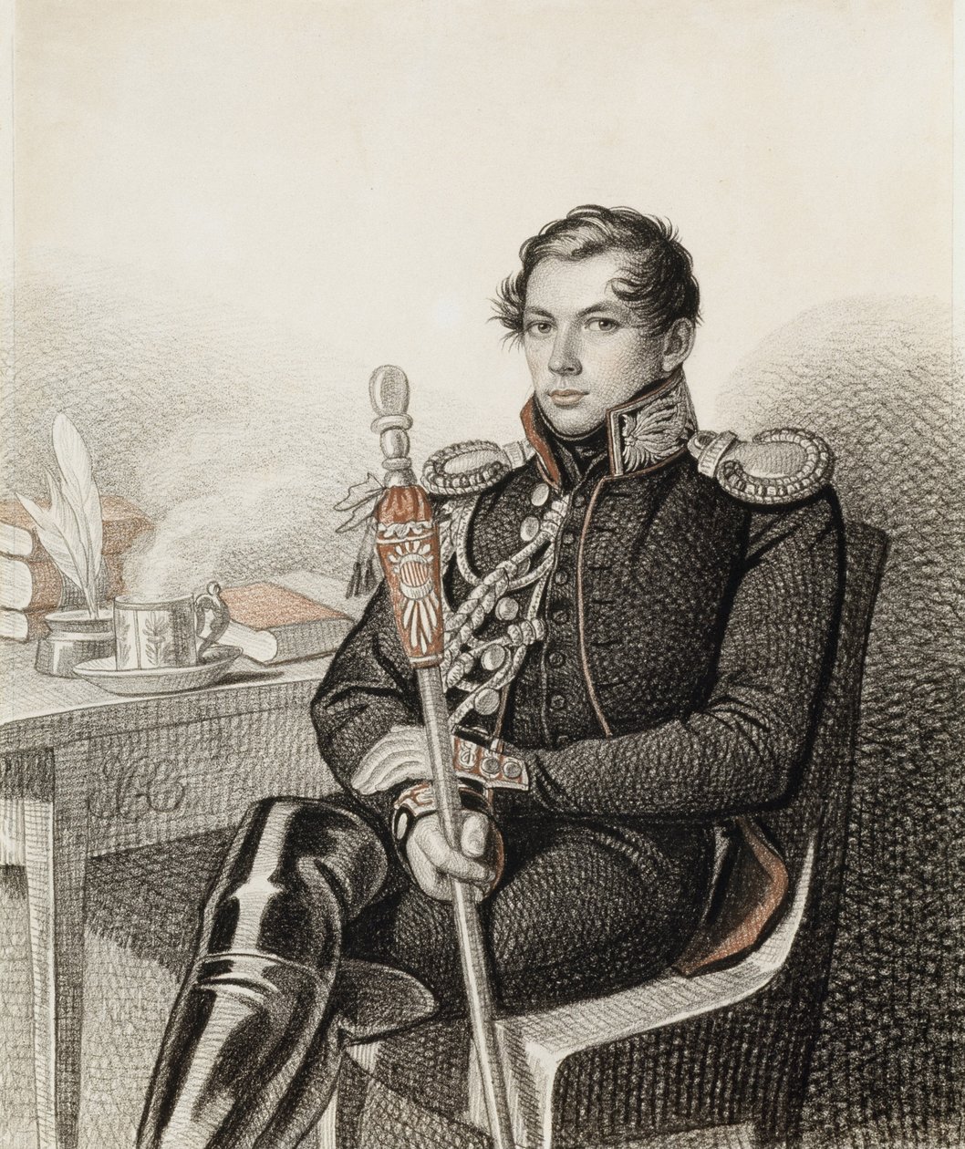 Portrett av grev Pjotr Petrovitsj Konovnitsyn 1803-1830, 1822-1823. av Carl von Hampeln