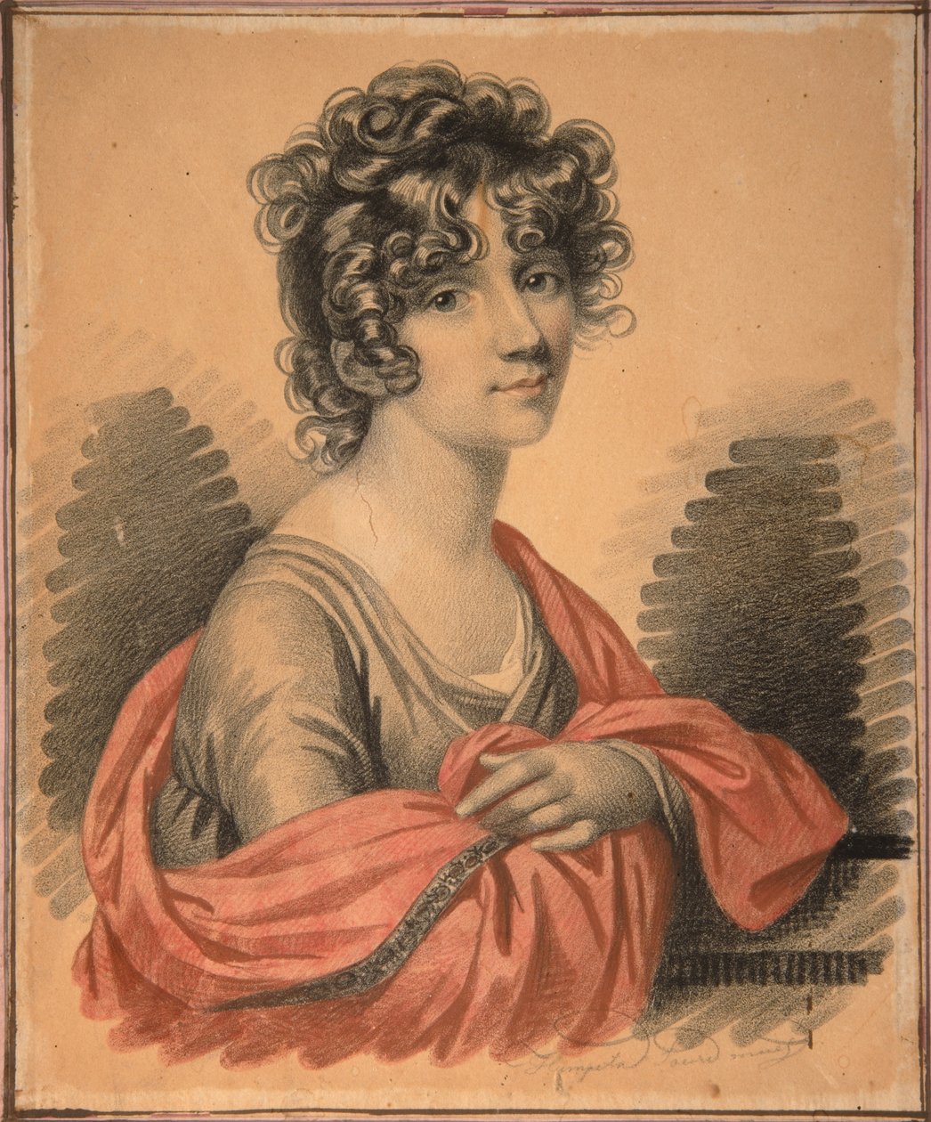 Portrett av grevinne Varvara Ivanovna Golitsyna -1804, født Shipova, 1820-tallet av Carl von Hampeln