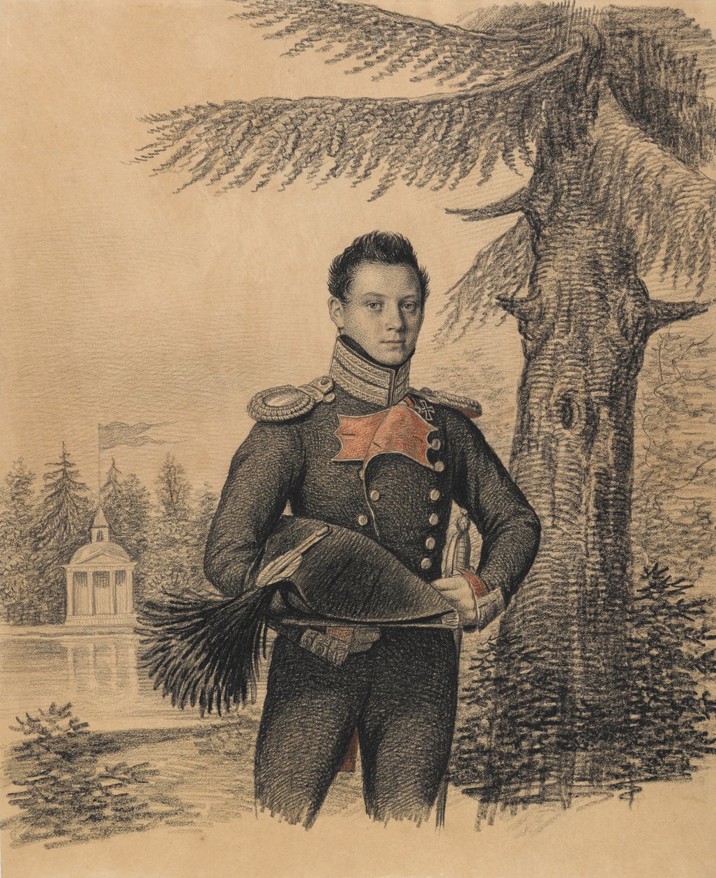 Portrett av Fjodor Ivanovich Dolgopolov 1792-1856, 1820-årene. av Carl von Hampeln
