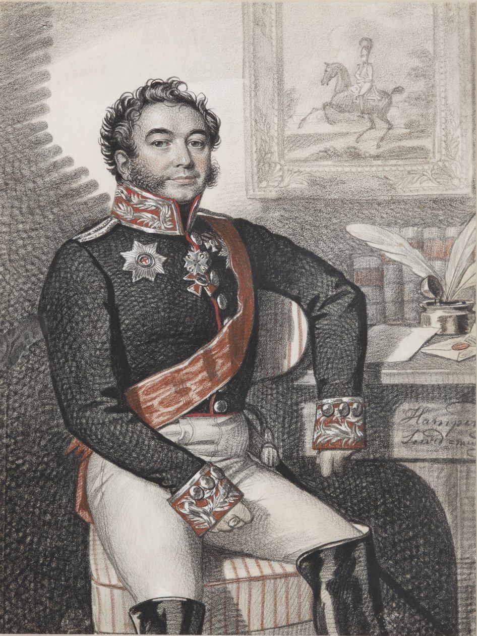 Portrett av Fjodor Petrovitsj Opochinin 1779-1852, 1826. av Carl von Hampeln