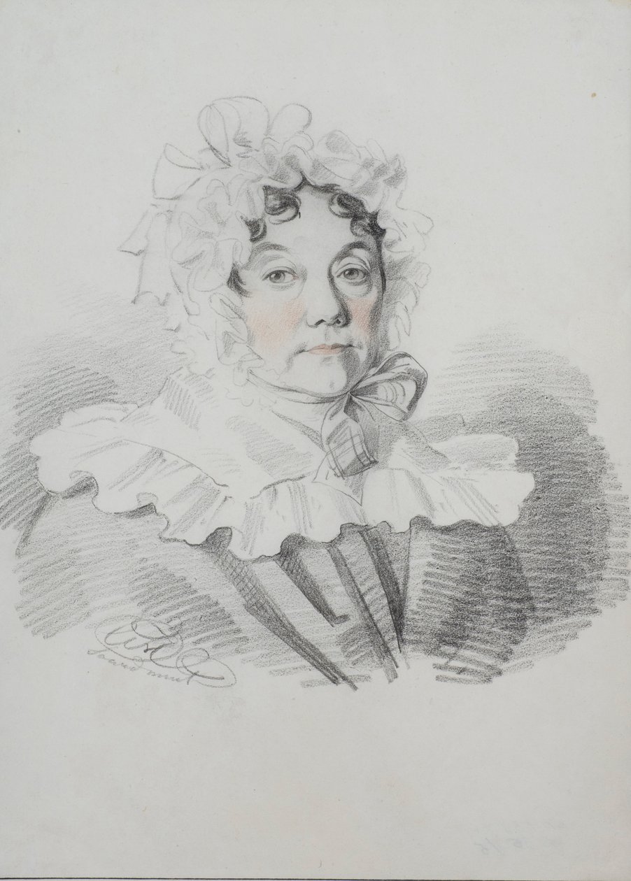 Portrett av Maria Ivanovna Rimskaya-Korsakova, født Naumova 1764-1832, 1820-årene. av Carl von Hampeln