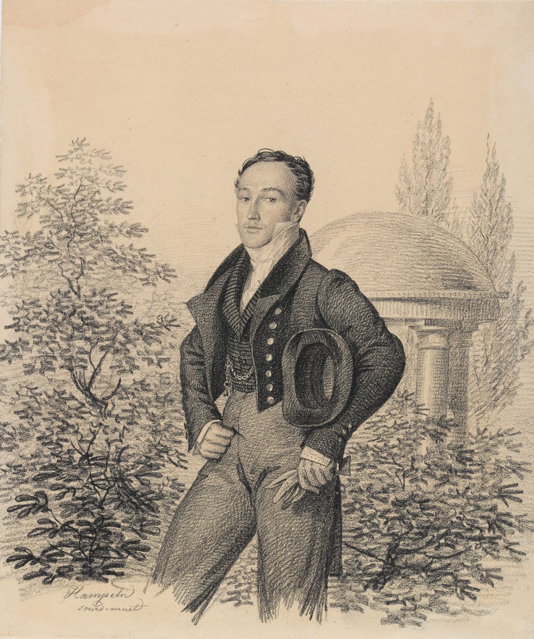 Portrett av Nikolay Alexandrovich Kokoshkin 1792-1873, tidlig på 1820-tallet. av Carl von Hampeln