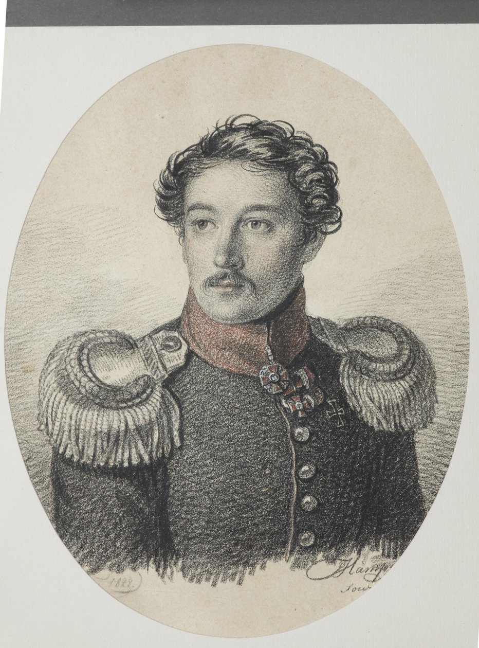 Portrett av Nikolay Vasilyevich Khvostov 1793-1837, 1822. av Carl von Hampeln