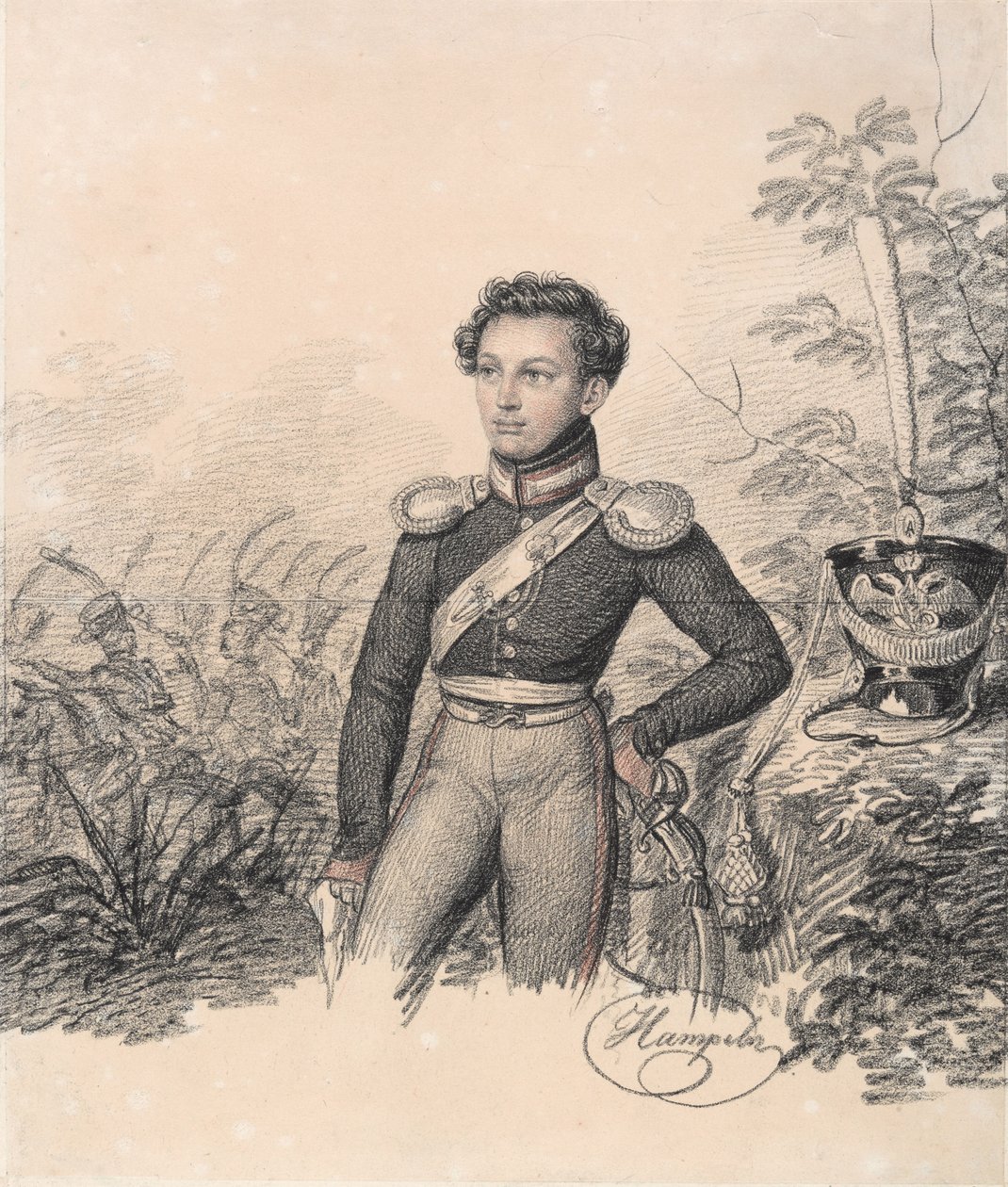 Portrett av Pavel Kotlubitsky, slutten av 1810-årene. av Carl von Hampeln