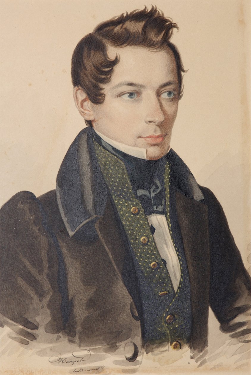 Portrett av Sergei Fyodorovich Plautin 1798-1881, 1830-årene. av Carl von Hampeln