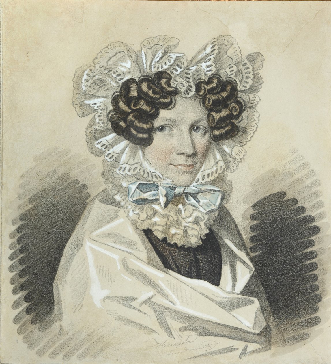 Portrett av Sofia Kharitonovna Mudrova 1786-1833, 1820-årene. av Carl von Hampeln