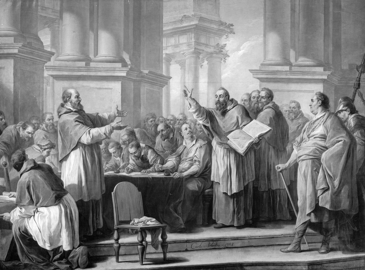 Møte mellom St. Augustine og donatistene av Carle van Loo