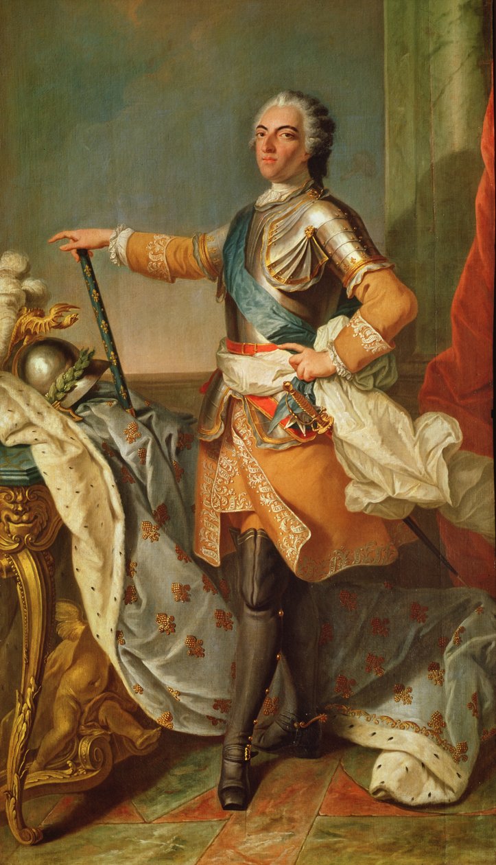 Portrett av Ludvig XV (1710–1774), konge av Frankrike og Navarra (1715–1774) av Carle van Loo