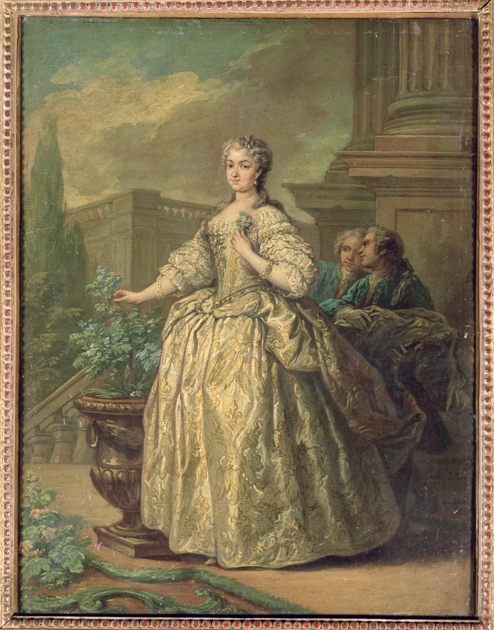 Portrett av Maria Leszczynska (1703-68) 1747 (olje på kort) av Carle van Loo