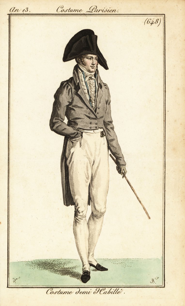 Dandy i semi-formelle klær, Paris av Carle (after) Vernet