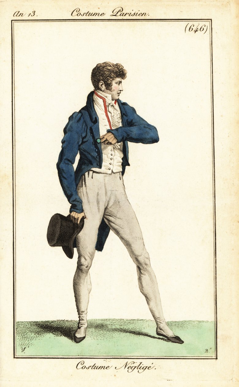 Fransk dandy i uformelt antrekk, Paris av Carle (after) Vernet