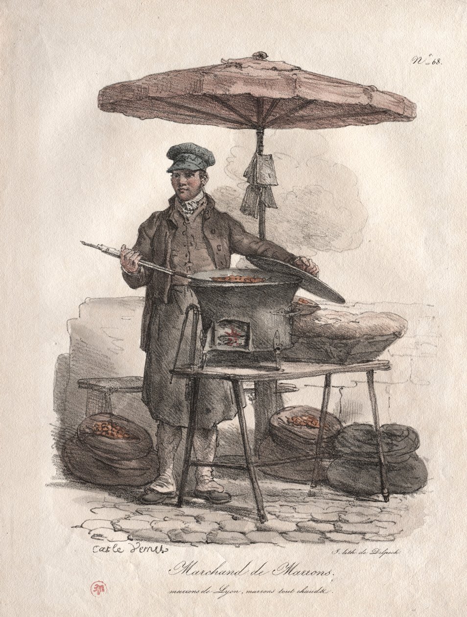 Kastanjehandler. av Carle Vernet