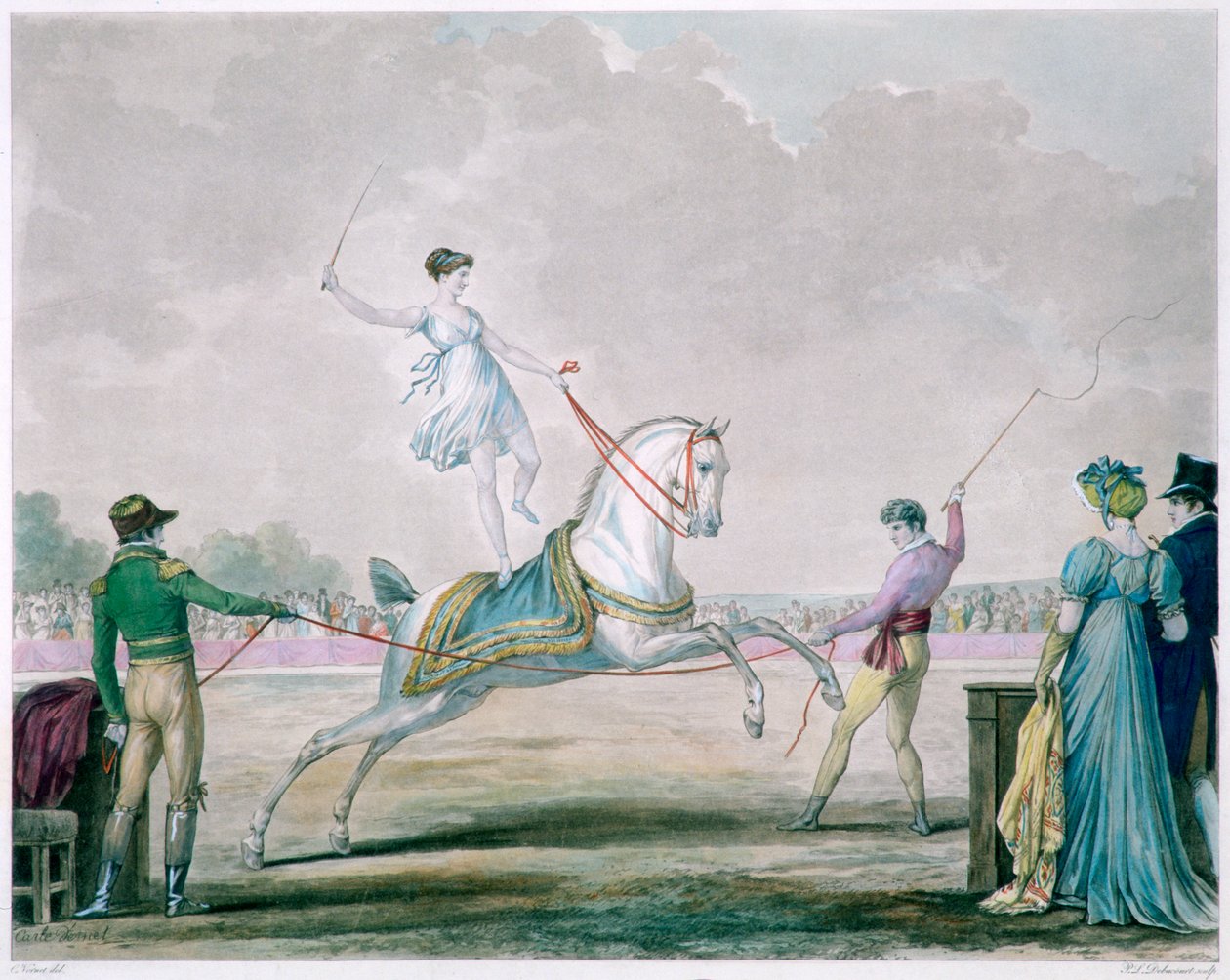 Øvelser av sirkushesten, c1818-1836 av Carle Vernet