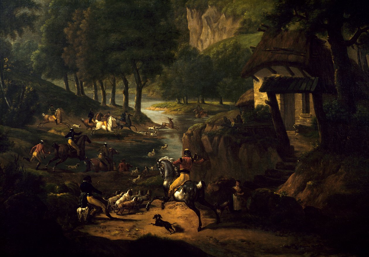 Jakt en rase Maleri av Antoine dit Carle Vernet (1758-1836) 1800-tallet Søn. 1,89 X 1,50 m Bordeaux, Musee des Beaux Arts av Carle Vernet