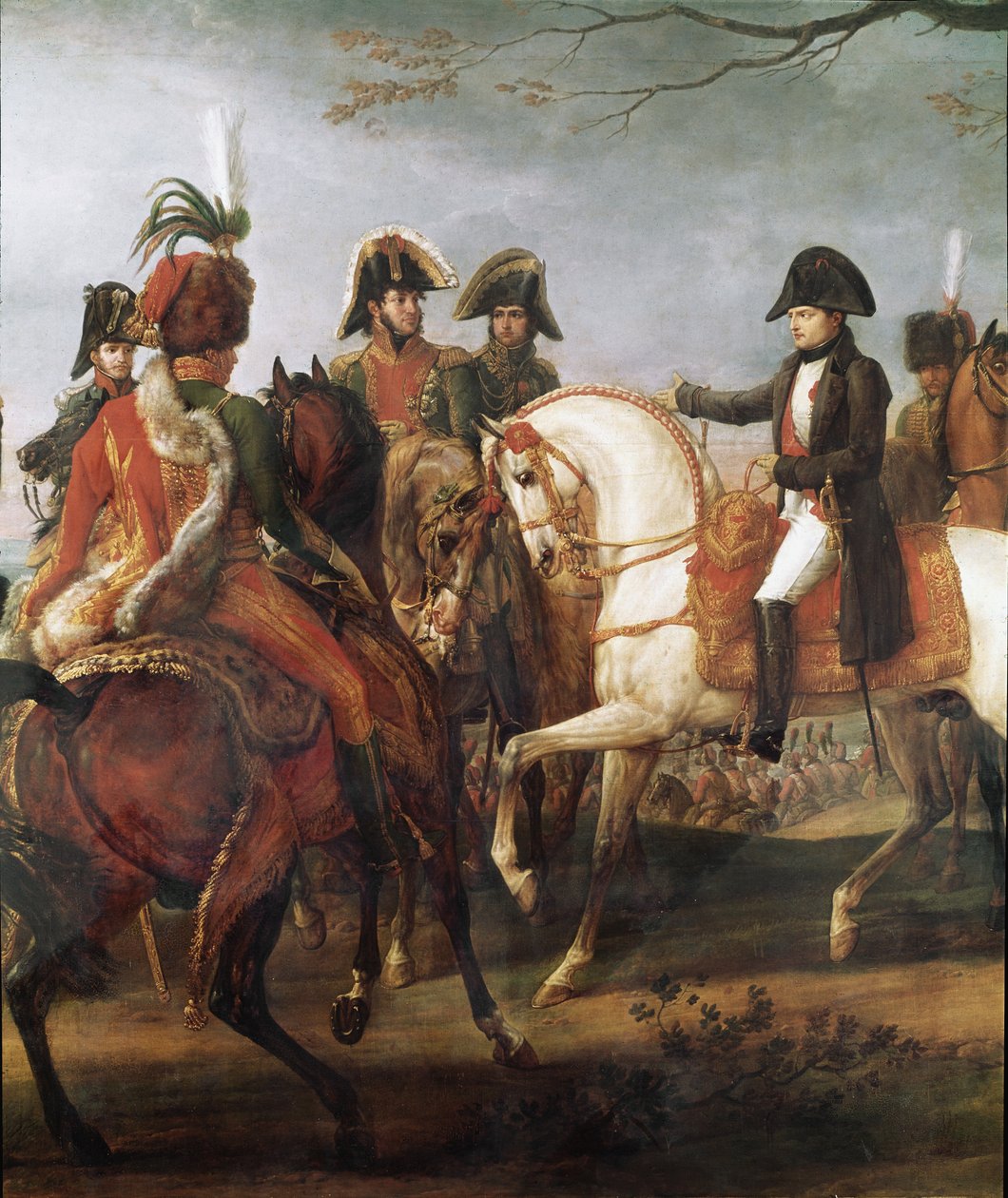 Keiser Napoleon I gir ordren før slaget ved Austerlitz 2. desember 1805, detalj av Carle Vernet