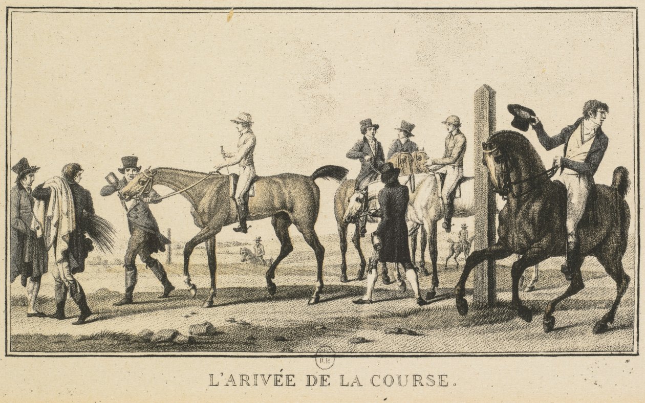 Racing Scenes: A Horse Arriving at the Race av Carle Vernet