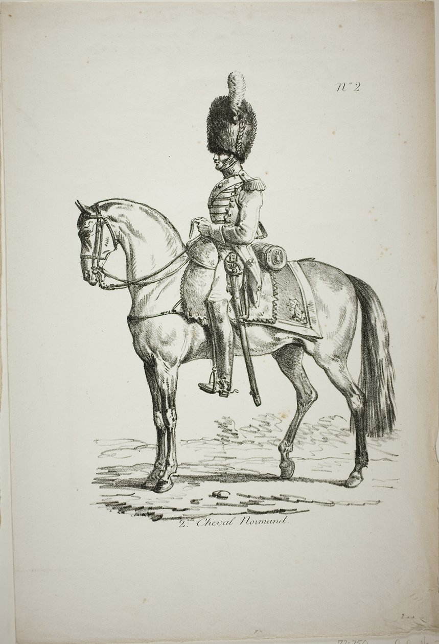 Royal Guard, Norman Mounted Soldier and Horse, nr. 2 av Carle Vernet