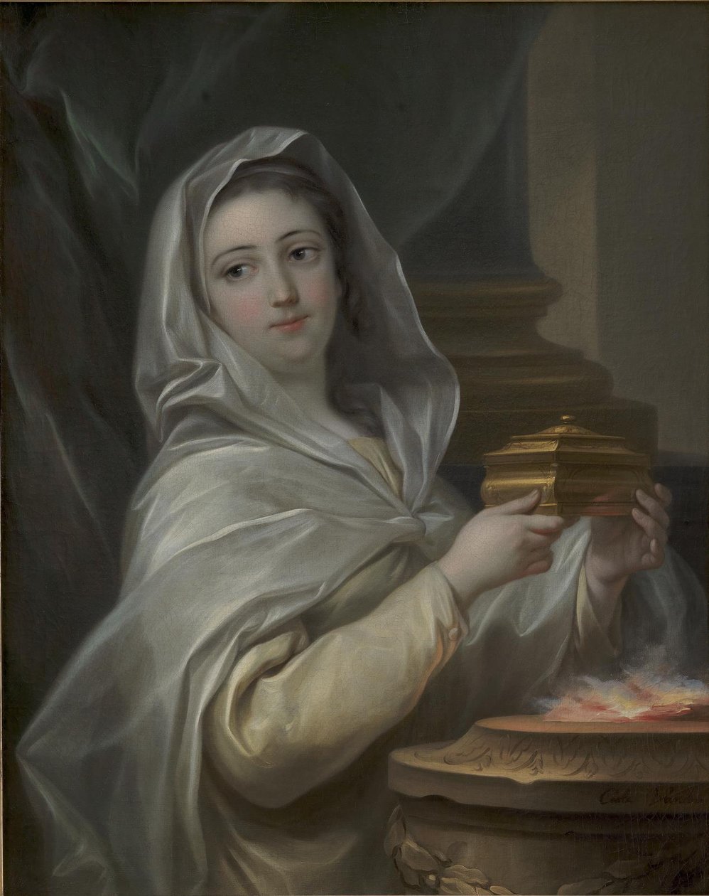 En Vestal. Kvinne fremstilt som en vestal? av Carle van Loo