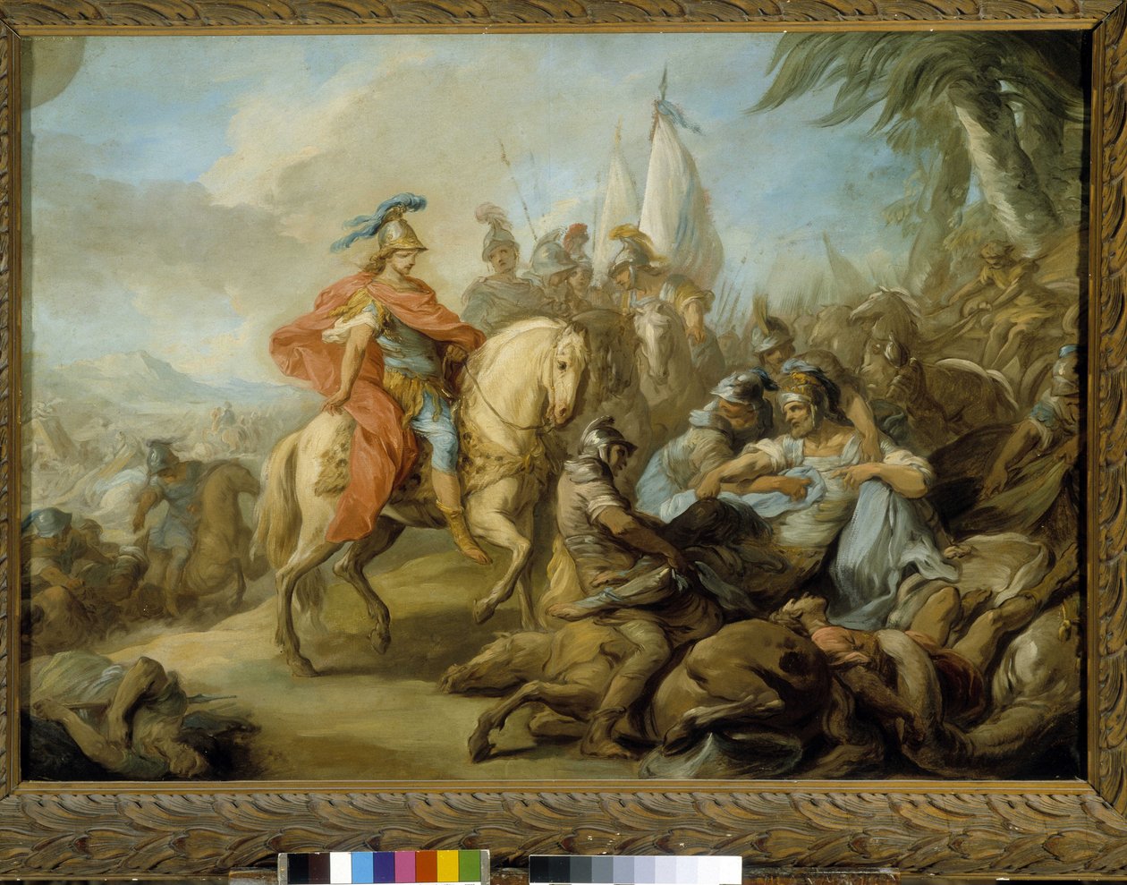 Alexander og Porus, kongen av India, etter å ha regjert ved grensene til kongeriket Persia, dro til slutt til Alexander av Carle van Loo