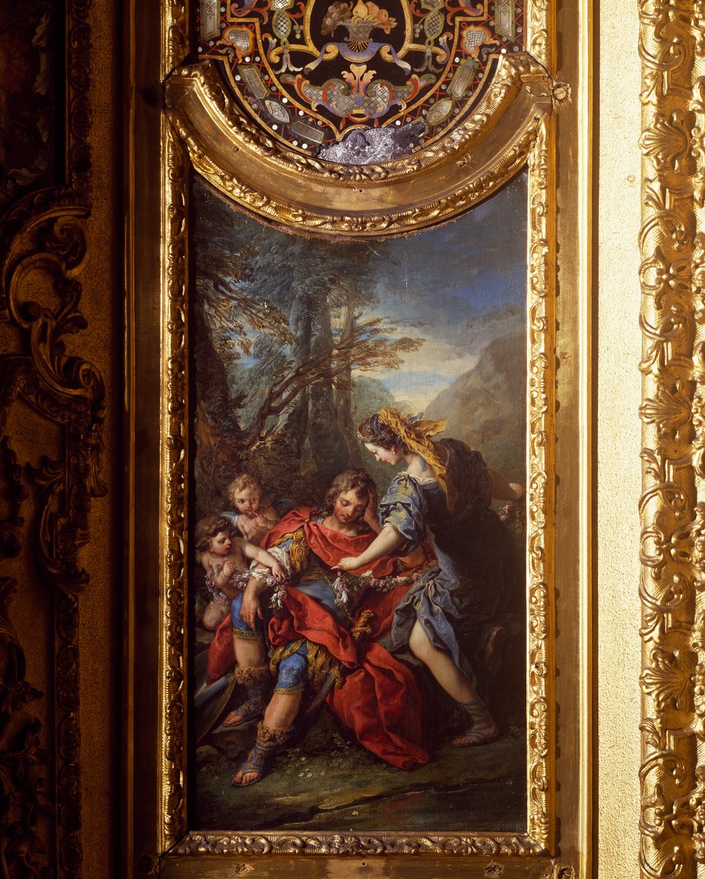 Armada som lenker Ronaldo, av Carle van Lo (1705-1765), Royal Palace (Palazzo Riley), Torino, Italia av Carle van Loo