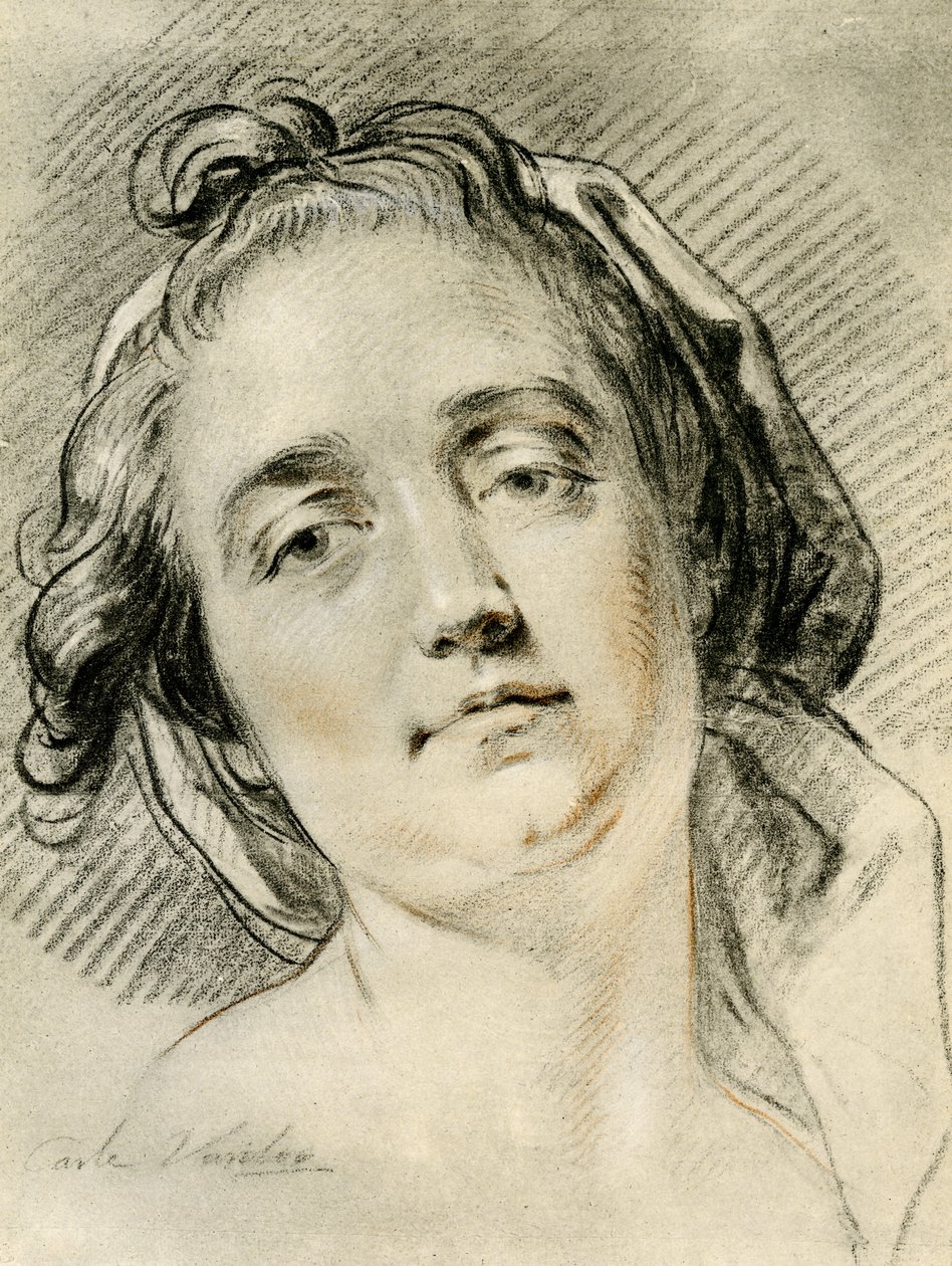 Hodestudie av Carle van Loo