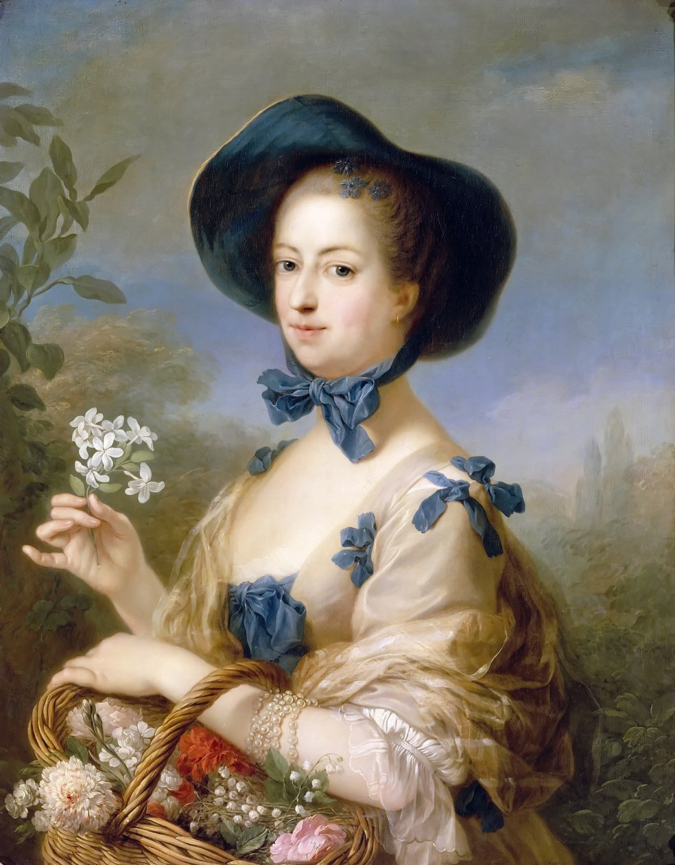 Jeanne-Antoinette Poisson, Marquise de Pompadour Vakre Jardiniere av Carle van Loo
